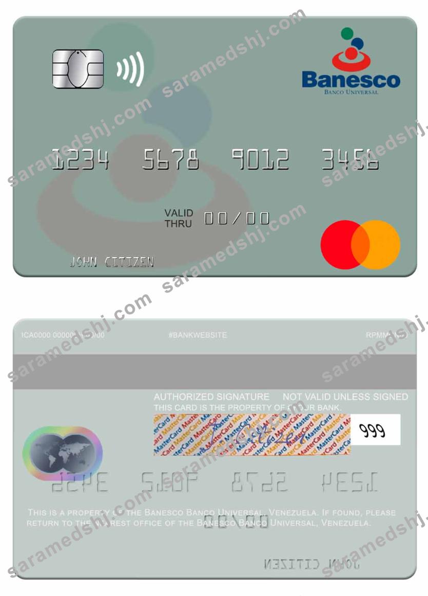 Venezuela Banesco Banco Universal mastercard